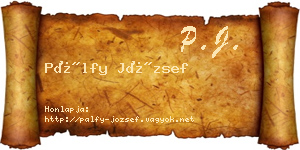 Pálfy József névjegykártya