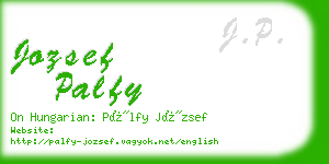 jozsef palfy business card